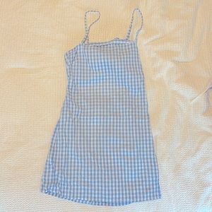SheIn Blue Gingham Beach Cover Up